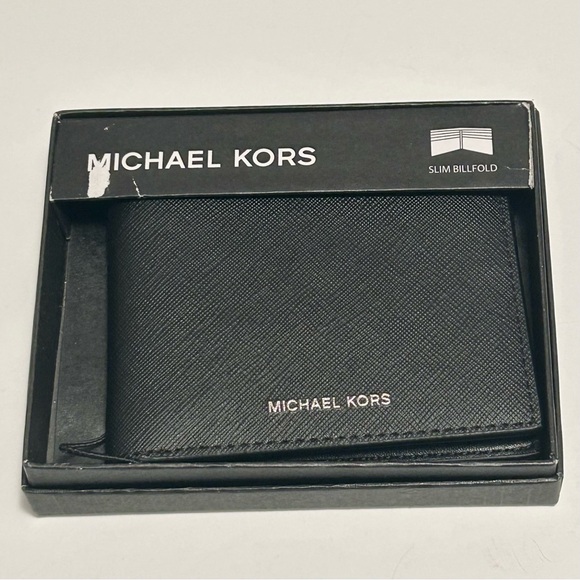 Michael Kors - Mens Black Slim Billfold Wallet (BRAND NEW IN BOX) Ret. $98 - Picture 1 of 8